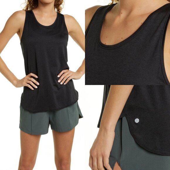 NEW Nordstrom Zella Liana Restore Performance Tank Top Black Size Small Active S - Picture 2 of 12